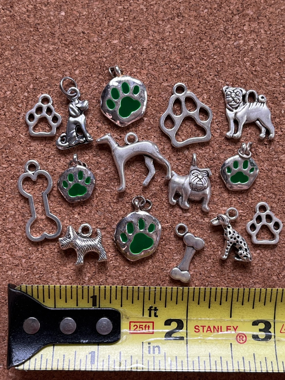 Dogs and Paw charms for crafting diy